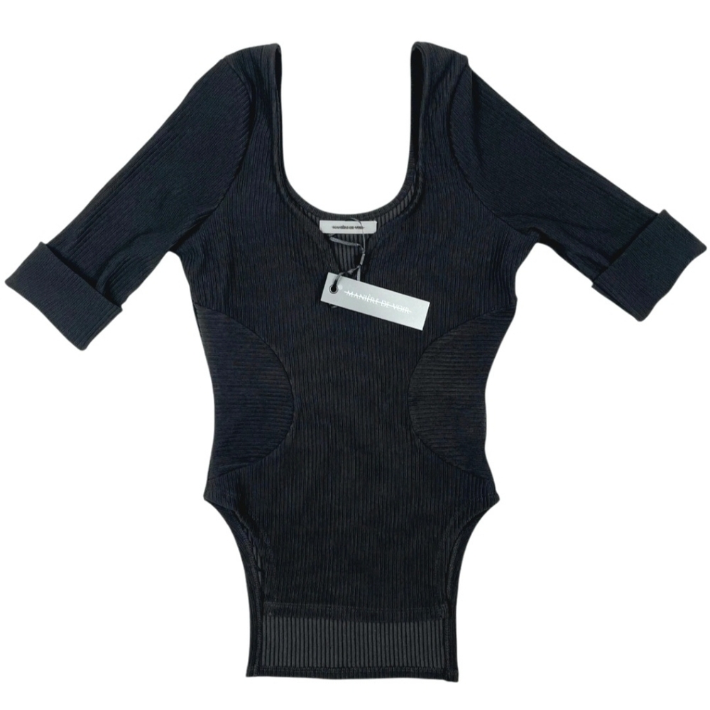 Manière De Voir Ribbed-knit Top Size 6 NWT - Picture 2 of 9